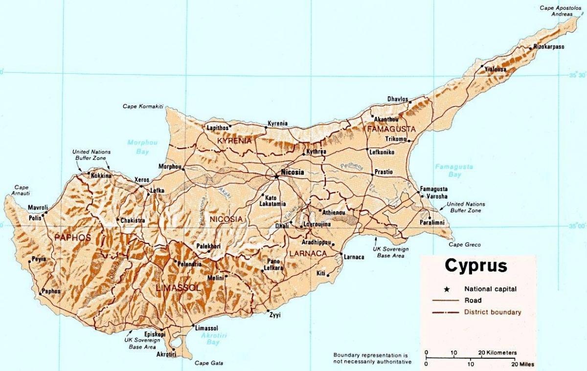 نقشه دقیق از جزیره قبرس
