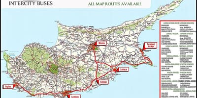 قبرس, اتوبوس, نقشه مسیر